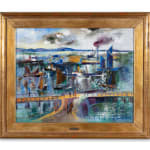 JEAN DUFY, Le Havre, 1930, Huile sur toile