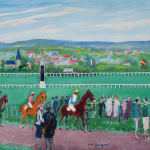 KEES VAN DONGEN: Courses À Deauville, circa 1953, huile sur toile