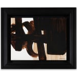 PIERRE SOULAGES: Sans Titre, 1974, Brou de noix sur papier