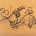 EDGAR DEGAS: Scène de Ballet, Circa 1900, Fusain sur papier contrecollé sur carton