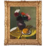 FÉLIX VALLOTTON: Dahlias Et Courge, 1916, huile sur toile