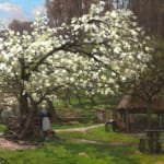 ALFRED SISLEY, Printemps, Paysanne Sous les Arbres en Fleurs, circa 1865-1868