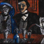 AUGUSTE CHABAUD, Au Cabaret , Circa 1907, Huile sur carton