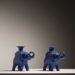 FRANÇOIS-XAVIER LALANNE, Paire de Bougeoirs Éléphants, 1985
