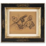 EDGAR DEGAS: Scène de Ballet, Circa 1900, Fusain sur papier contrecollé sur carton