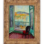 CHARLES CAMOIN: Fenêtre Sur Le Port De Cannes, 1956, Huile sur toile