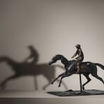 Edgar Degas, Sculpture en bronze, Cheval au Galop sur le Pied Droit, le Pied Gauche Arrière Seul Touchant Terre ; Jockey Monté sur le Cheval
