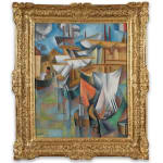 André Lhote, Les Bateaux À Voile Dans Le Port, circa 1918, Huile sur toile