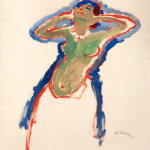 KEES VAN DONGEN, Danseuse - Fatima, circa 1906-1910, Huile sur papier carton Cadre en bois sculpté et doré, XVIIIème, France