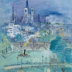 JEAN DUFY, Paris, La Passerelle Des Arts, Huile sur toile