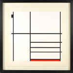 Mondrian red print