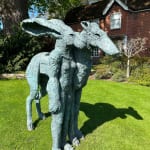 Sophie Ryder, Standing Ladyhare with Dog, 2000