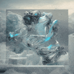 Sougwen Chung, Body Machine (Meridians) - Glacial Biome Series, 2025