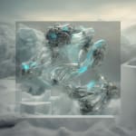 Sougwen Chung, Body Machine (Meridians) - Glacier Biome Series, 2025