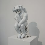 Joseph Klibansky, White Universe Black (Buddha), 2024