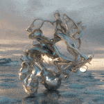 Sougwen Chung, Body Machine (Meridians) - Glacier Biome Series, 2025