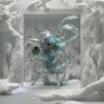Sougwen Chung, Body Machine (Meridians) - Glacier Biome Series, 2025