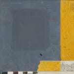 Black board with wooden frame. Blackboard has art historical references.
