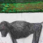 William T. Wiley, Monkey after Seurat Who Love Zoo, 1994