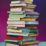 Stack of colorful books, each one getting smaller as the tower grows higher.