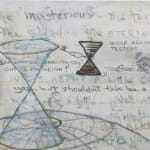 Detail of Wiley's hourglasses with phrases such as "yes, but shouldn't this be a video?"