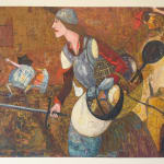 William T. Wiley, Monkey after Seurat Who Love Zoo, 1994