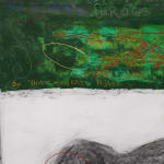 William T. Wiley, Monkey after Seurat Who Love Zoo, 1994