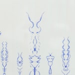 Close up of top left of INKBLOT DRAWING MAY 4, 2005