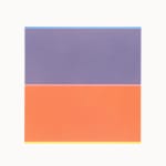 Thin blue, red, and yellow horizontal lines are separated by thick purple and orange horizontal lines. The orange and purple lines are created from the overlapping of red and yellow or blue and red, respectively.