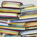 Detail of Stack of Books.
