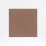 Against a white background, a brown square-shaped color field is created from tiny brown marks.