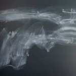 Jessica Wynne Mitchell Faulk 2 Columbia University black chalkboard with mathematical writings erased