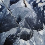 abstract blue landscape from copper mine at Atacama Desert, Chile, by David Maisel
