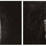 Jessie at 12 diptych, first with long hair before haircut and next with short hair after haircut, from the Immediate Family series by Sally Mann