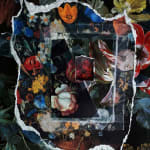 Abelardo Morell Flowers for Lisa #55 cut outs pages from art history books of flowers collaged