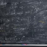 Jessica Wynne John Terilla blackboard with mathematical chalk drawings