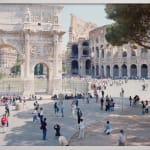 Visitors in front of the Arch of Titus and Colosseum in Rome, by Massimo Vitali