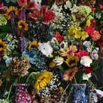 Abelardo Morell Flowers for Lisa #31 two huge bouquets of colorful vibrant flowers in style of Dutch floral still lifes