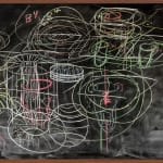 Formulas on chalkboard by mathematician David Gabai, from the Do Not Erase series by Jessica Wynne