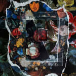 Abelardo Morell Flowers for Lisa #55 cut outs pages from art history books of flowers collaged