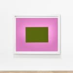 Garry Fabian Miller, The Colour Fields: green encloses the softest pink / pink enclosing the green field (diptych), 2021