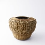 Junpei Kawaguchi, 'Yamabiko' Iron-Dyed Rattan Flower-Knot Flower Basket 銹籐花結編花籠　やまびこ, 2025