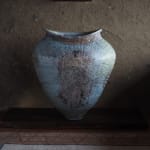 Yui Tsujimura, Natural Ash Glaze Wide-Lipped Jar 自然釉広口壷, 2020
