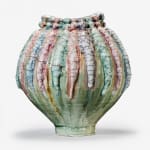 Kodai Ujiie, Celadon and Lacquer Tea Bowl, 2021
