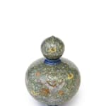 Yuki Hayama, Perfume Bottle: Green Phoenix and Arabesque with Gold glaze