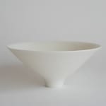 Hiromi Itabashi, Nachi Black Clay White Glaze Tea Bowl 那智黒土白釉茶碗, 2023
