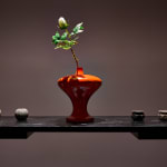 Jihei Murase, 銀彩面取茶杓（仕覆付） Silver-Edged Tea Scoop, 2022