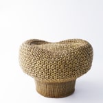 Junpei Kawaguchi, 'Yamabiko' Iron-Dyed Rattan Flower-Knot Flower Basket 銹籐花結編花籠　やまびこ, 2025