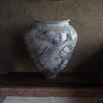 Yui Tsujimura, Natural Ash Glaze Wide-Lipped Jar 自然釉広口壷, 2020