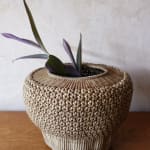 Junpei Kawaguchi, 'Yamabiko' Iron-Dyed Rattan Flower-Knot Flower Basket 銹籐花結編花籠　やまびこ, 2025